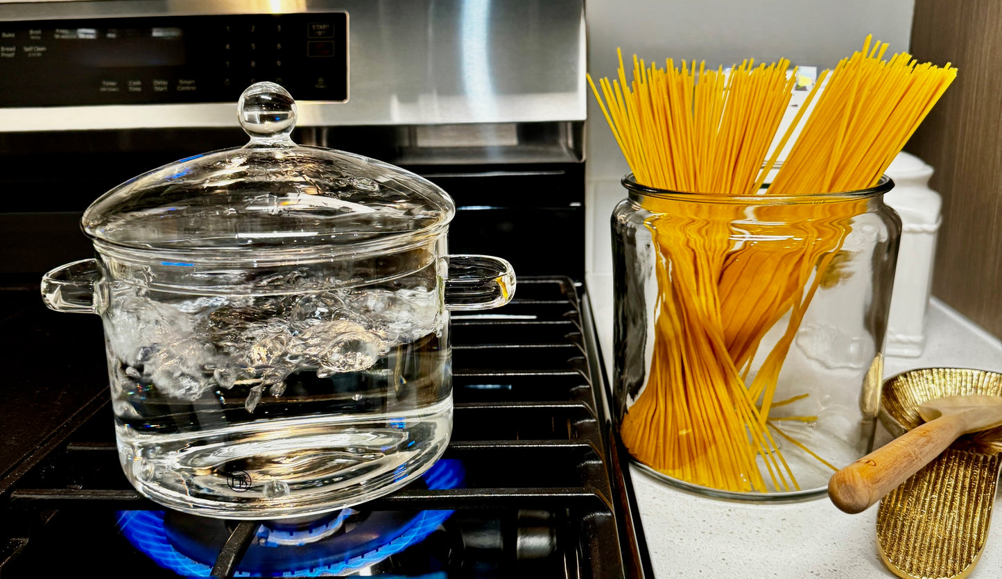 Glass Simmer and Cooking Pot