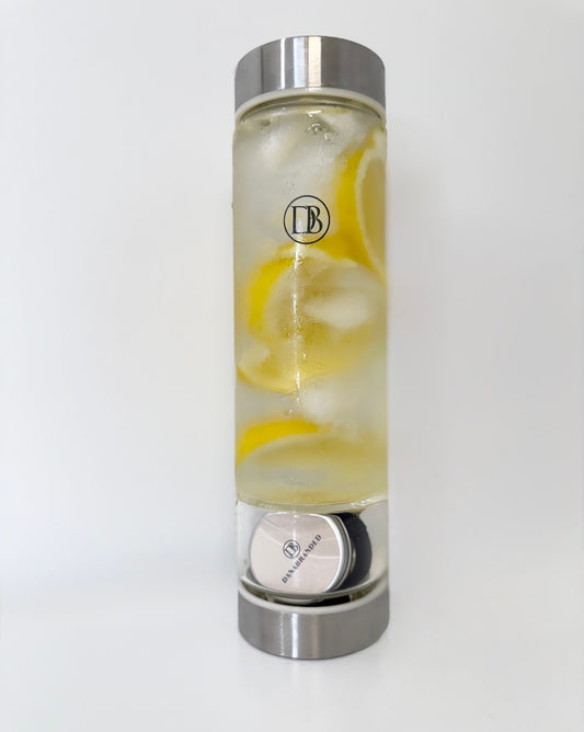 Clear Quartz Crystal Glass Water Bottle