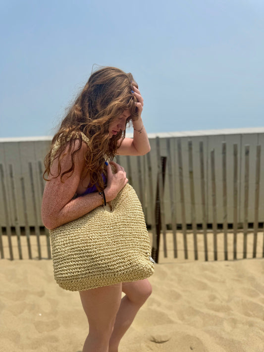 Capri Straw Tote and Beach Bag