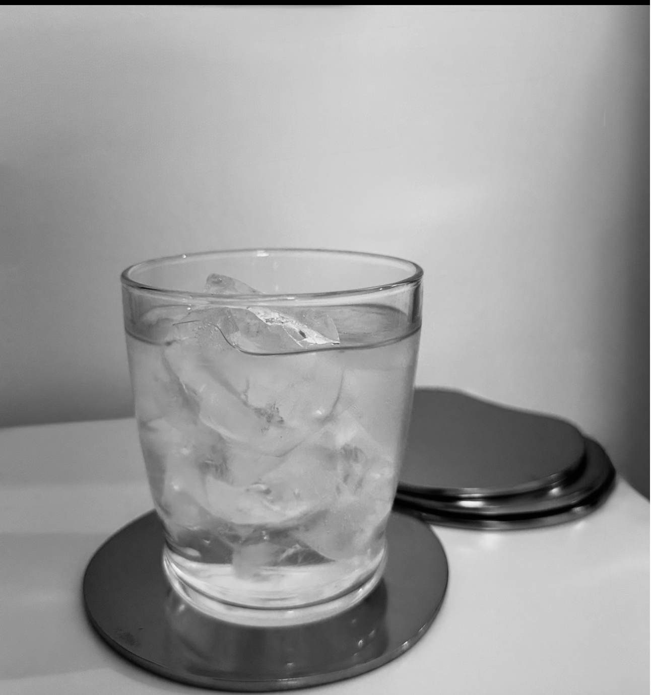 Plane Metallic Coasters in Silver