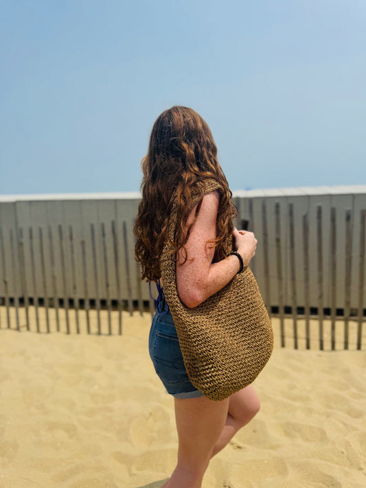 Capri Straw Tote and Beach Bag
