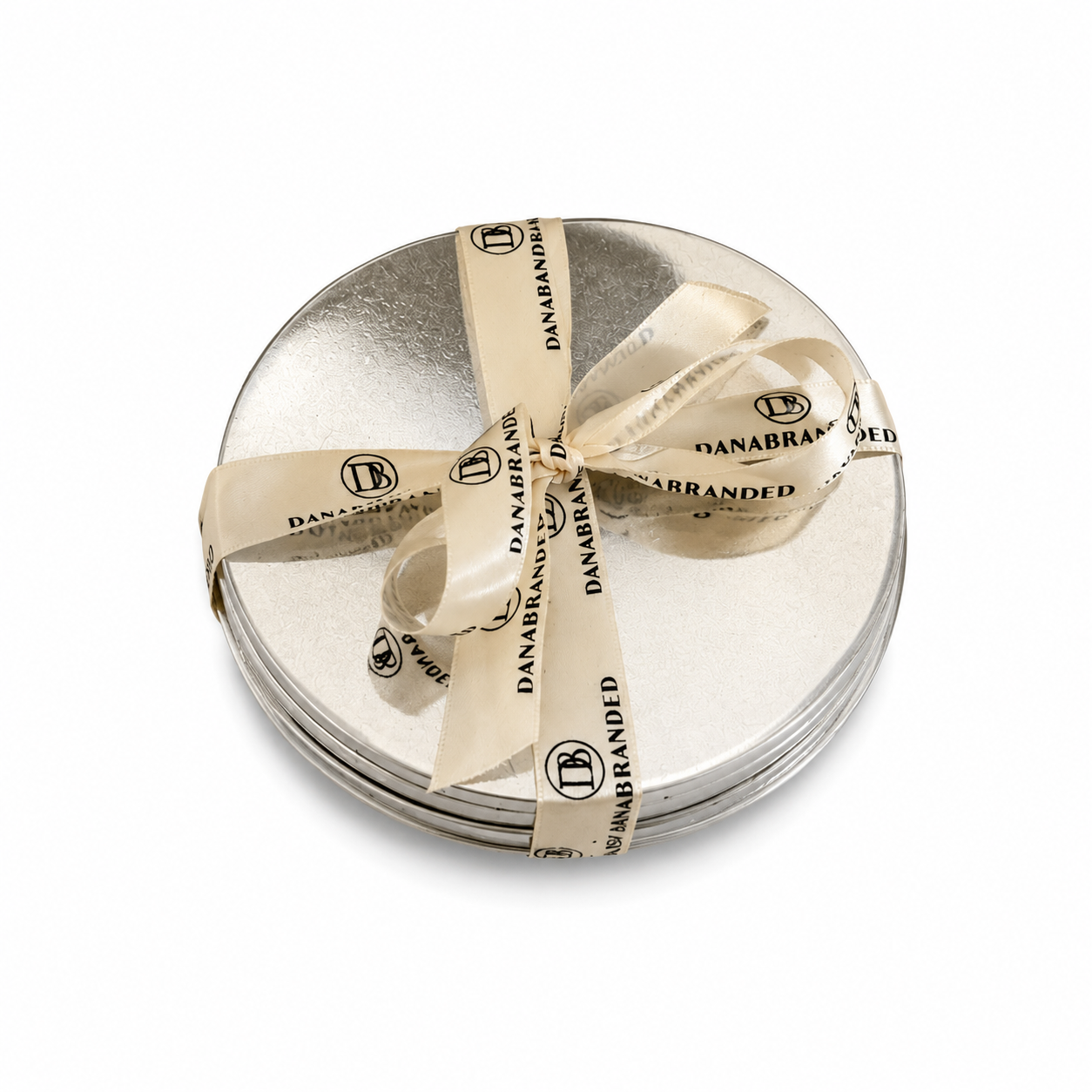 Plane Metallic Coasters in Silver