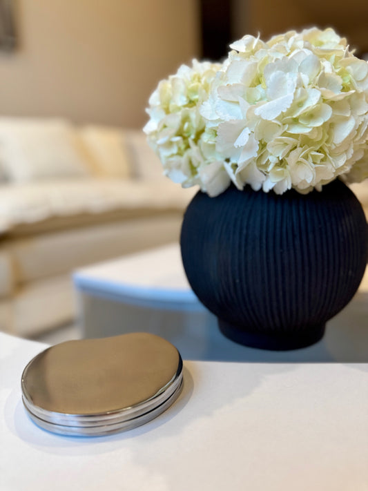 Plane Metallic Coasters in Silver